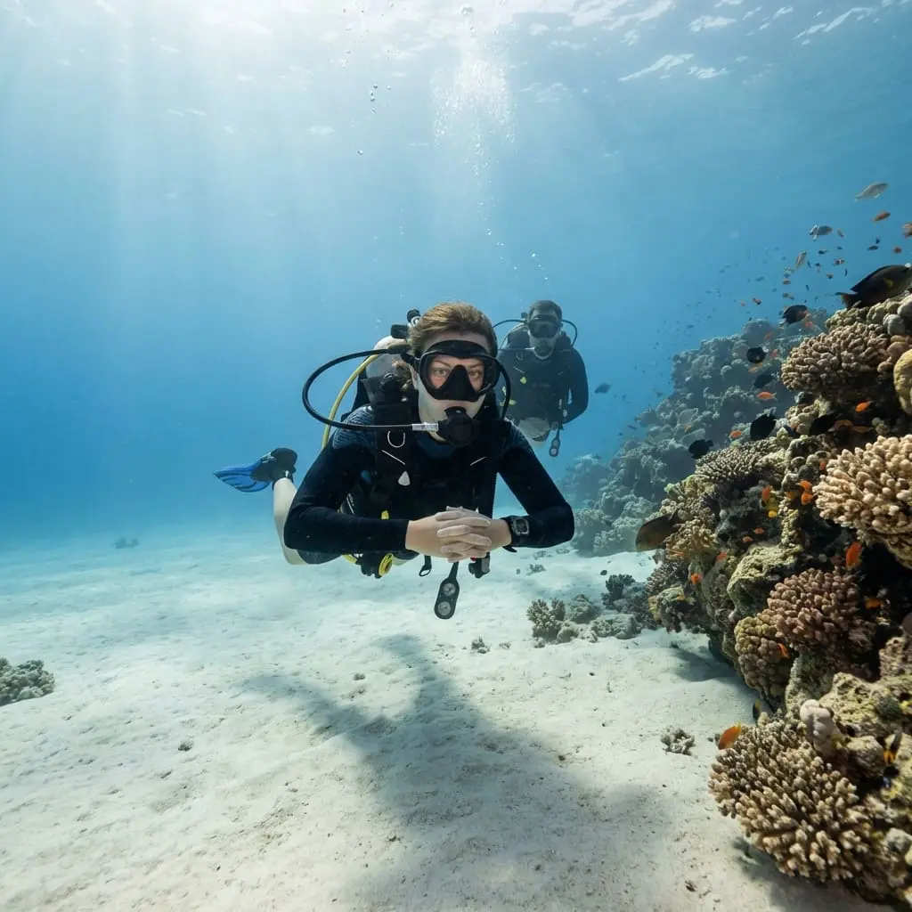 Skill demonstration on a sandy bottom