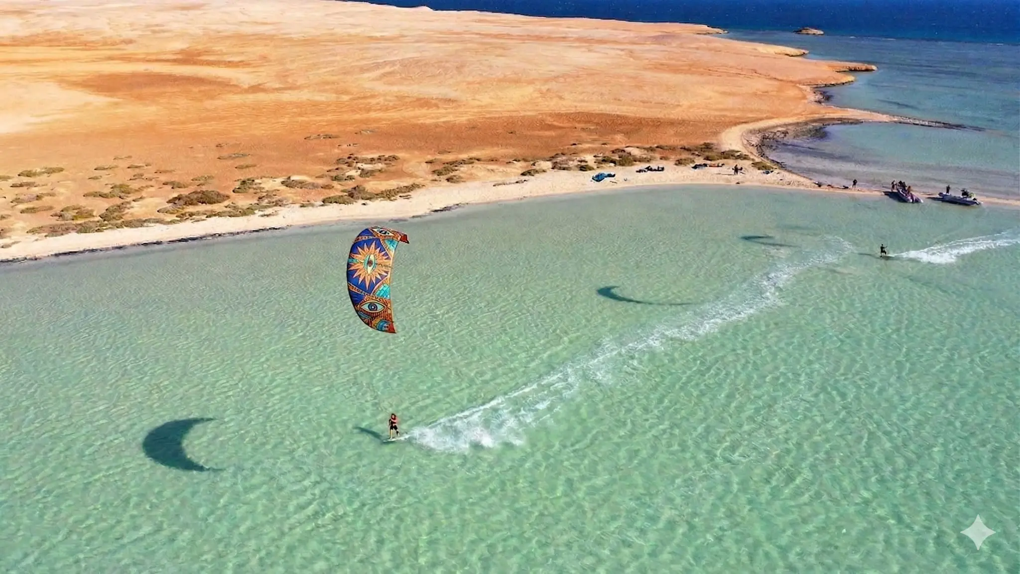 The best kite spots are offshore. You need a boat.